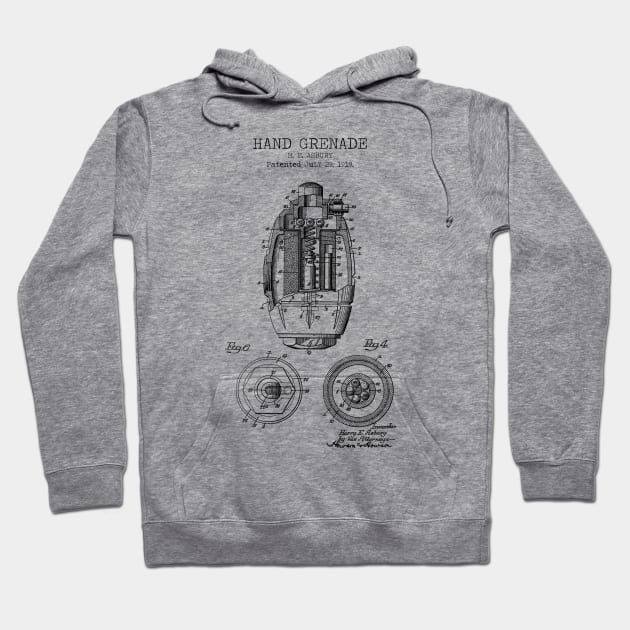 HAND GRENADE Hoodie by Dennson Creative